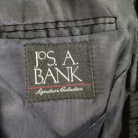 Jos A Bank Signature Collection 42R !00% Wool Navy 2 Color Stripe Men's Blazer - Picture 6 of 12